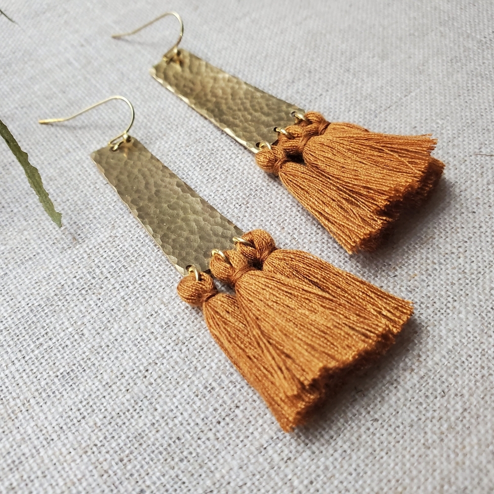Florencia Tassel Earrings | Annatto